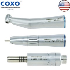 US COXO Dental Low Speed Handpiece Contra Angle Inner Water Air Motor 2/4 Holes