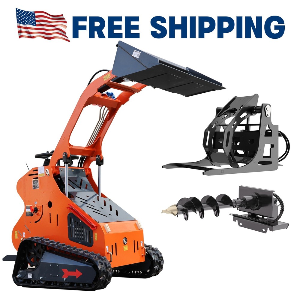 Brand New Mini Skid Steer Loader 24HP Track Loader Gas Powered Free Shipping