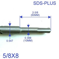 1 pc SDS Plus 5/8″x8″ or 5/8″x6″x8″ Concrete Masonry Hammer Drill Bit sct-888