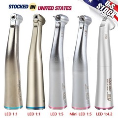 Dental 1:1 1:5 1:4.2 LED Contra Angle Increasing Handpiece Red Ring NSK Style CE