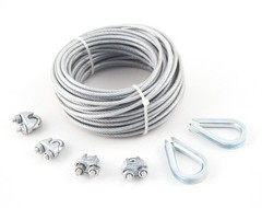 505151 3/32inch x 1/8in x 50ft PVC Coated Galvanised Steel 7×7 Aircraft Wire