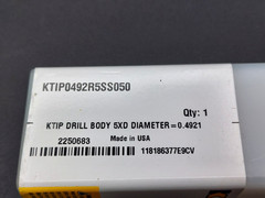 Kennametal KenTIP KTIP0492R5SS050 indexable drill body 12.500-12.990mm 0.4921″