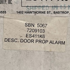 NEW! DSI 80 dB Door Prop Alarm DPDT Key Switch Beige Designed Security- ES411-K6