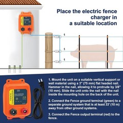 Easy Plug-In Electric Fence Charger – 2-Mile , Ideal for Livestock Safety