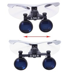 Dental 3.5X-R Surgical Headband Binocular Loupes with Head Light Lamp/Headlight