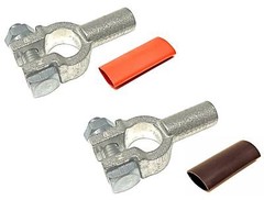 Top Post Copper Battery Cable Ends Terminal Connectors + Adhesive Shrink Tubing