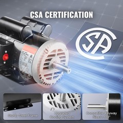 5HP Air Compressor Electric Motor 230V 25A 3450RPM 56Hz Frame CW/CCW Rotation