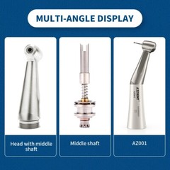 AZDENT Dental Slow Low Speed Handpiece Contra Angle Fit FG 1.6mm/ CA 2.35mm Bur