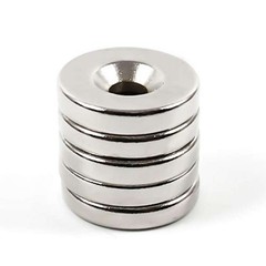 10/30/50Pcs Strong Countersunk Ring Magnets Hole 5mm Rare Earth Neodymium 25*3mm