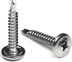 100 Pack 410 Stainless Steel Wafer Head Phillips Self Drilling Screws Sheet Meta