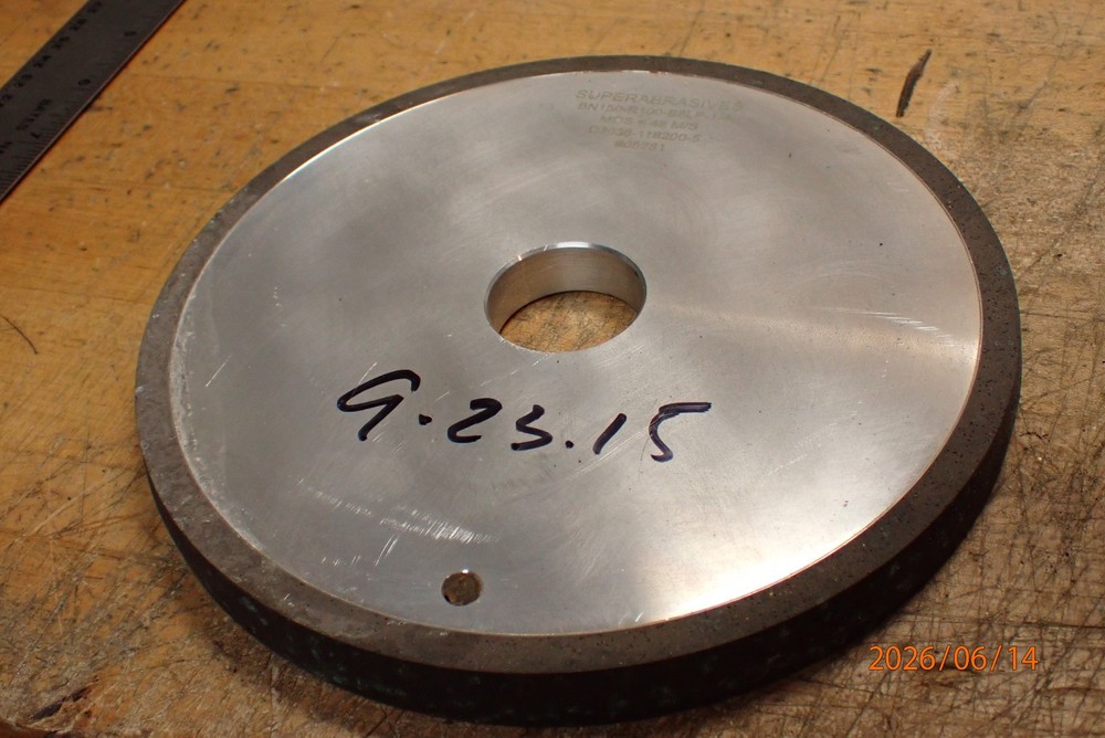 LOT MX: SUPERABRASIVES SURFACE GRINDING GRINDER WHEEL WITH 1-1/4 ARBOR BORE