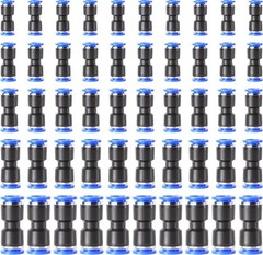 50/100PCS Quick Connect Straight Push Connector Air Line Hose Pneumatic Fittings