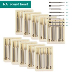 5-50pcs Dental Bur Round Latch Carbide RA Fit Low Speed Contra Angle Handpiece