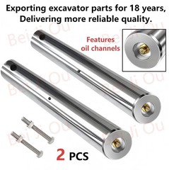 2PaiNew upgraded Excavator Universal Bucket Pin 45mm X330mm With grease nipple