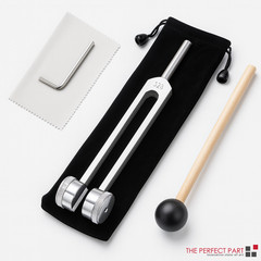 128Hz Healing Tuning Fork with Silicone Hammer Sound Therapy Musical Instrument