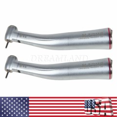 2 Dental Fiber Optic 1:5 Winkelstück Handstück Rot Mit Licht For NSK X95L Ti-Max