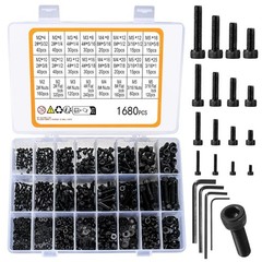 Precision Fit Metric Hex Socket Head Bolts & Nuts Set – Complete 1680 Pcs Kit