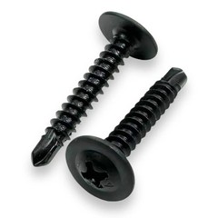 #8 x 1/2″ Phillips Black Sheet Metal Screws, Self Drilling (150 Qty)