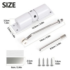 Stainless Steel Automatic Door Closer Safety Spring Door Closer Adjustable 30 kg