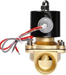 U.S. Solid 1″ Brass Electric Solenoid Valve 24V AC Air Water Oil Fuel N/C