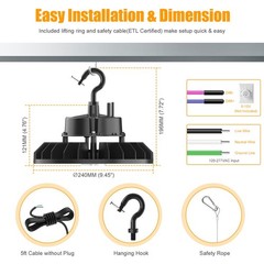 150W UFO Led High Bay Light Commercial Warehouse Garage Led Shop Light Dimmable