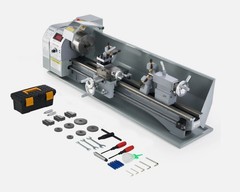 9×30″ Mini Metal Lathe 1100W DC Motor 3-Jaw Chuck LCD Display Metalworking