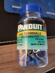 Panduit Pn14-10R-C Ring Terminal, #10 Stud Size, 14 Awg, 600 V, Nylon