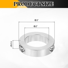 Double Split Clamp-on Shaft Collar, 2″ Bore 3″ OD 11/16″ Thickness