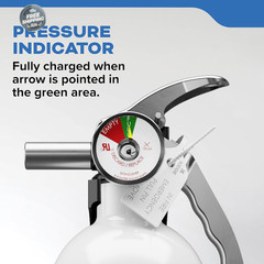 Fire Extinguisher for Boats, Single-Use 5BC Marine Safety Compact Emergency