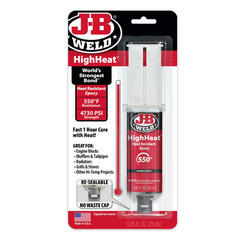 J-B Weld High Heat Epoxy Dark Grey Syringe Heat Resistant Adhesive for Metal