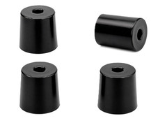 1-1/4″ Diameter x 1-1/4″ Tall Rubber Feet w Washer Heathkit Collins EICO Vintage