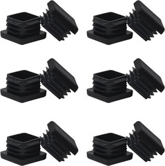 1″ 1×1 Square Tube End Cap Plastic Plugs 12Pcs, 1″x1″ 1 Inch Tubing…