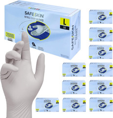 Nitrile Exam Gloves Disposable – 3.5 Mil, Gray, Powder Free Gloves for Medical,