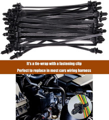 Benliu 50 Pcs Cable Zip Tie, 8.3X0.2 Inch Heavy Duty Nylon Push Mount Self Locki
