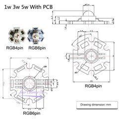 3W watts High Power SMD LED COB Chip Lights Beads White Red Blue Green With PCB