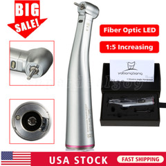 Dental 1:5 Increasing LED Contra AngleHandpiece fit NSK KaV Electric Motor DH