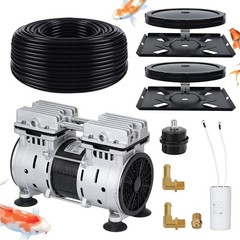 AC 110V Pond Aerator Lake Pond Aeration System w/ 3/4HP Pump 10″Diffuser 3 Acres