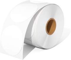 1.5″ Round Direct Thermal Labels Circle Sticker 750 Labels/Roll Self-Adhesive
