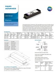 Advance LED Driver XH150C070V210CNF1, 150W 0.70A 0-10V Dimming 347-480 VAC