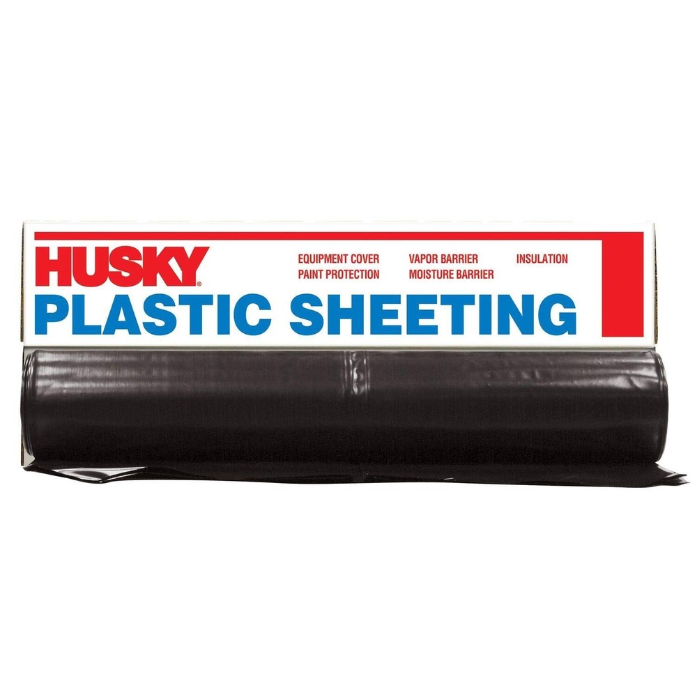 Poly-America 610B Husky Plastic Sheeting, 10ft x 100ft, Black 1