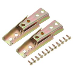 2Pcs Sectional Couch Connectors Sofa Connector Furniture 90mm Silver Tone