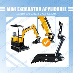 TYPHON Hydraulic Thumb Clip For 0.8Ton-2Ton Mini Excavators Attachments 3-Holes