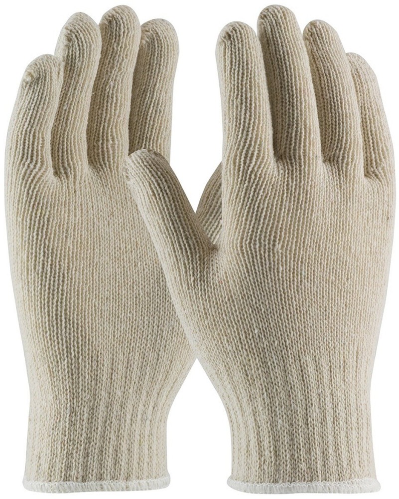 12 PR. WHITE COTTON BLEND STRING KNIT PROTECTIVE WORK GLOVES GLOVE LINERS LARGE