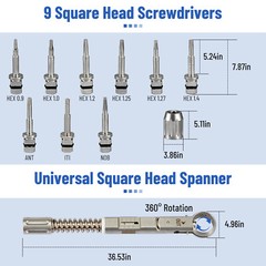 Dental Universal Implant Prosthetic Kit Torque Wrench Screw Drivers Remover 16pc