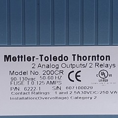 Mettler Toledo 200CR Conductivity/Resistivity Measurement System, 90-130VAC