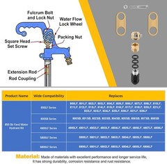 For Simmons 850SB Yard Water Hydrant Repair Kit Plunger Parts 800LF-818LF 800SB