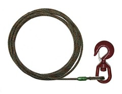 5/8″ Fiber Core Winch Line x 100 FT Wrecker Tow Cable Swivel Hook with Latch USA