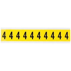 BRADY 3430-4 Number Label,4,1-1/2in.Hx7/8in.W 32MF71