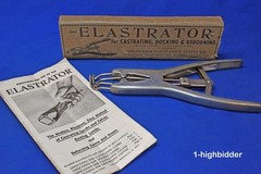 Vtg Elastrator Castrating Docking Tool and Box Calif Stockmens Supply Livestock