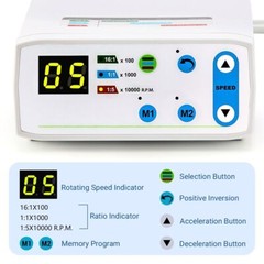 Dental LED Brushless Micro Motor E-Type 1:1/1:5/16:1 2000-40000rpm Clinic Lab